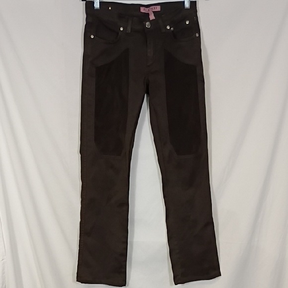 Jeckerson Denim - EUC JECKERSON Jeans Brown Iconic patches leg Denim Women Size 26 Bootcut